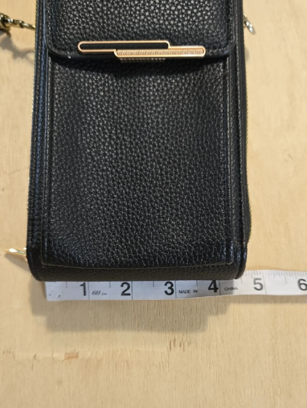 Mingyou Black Crossbody Pebbled Faux Leather Phone Wallet Purse Multiple Pockets - Picture 11 of 12